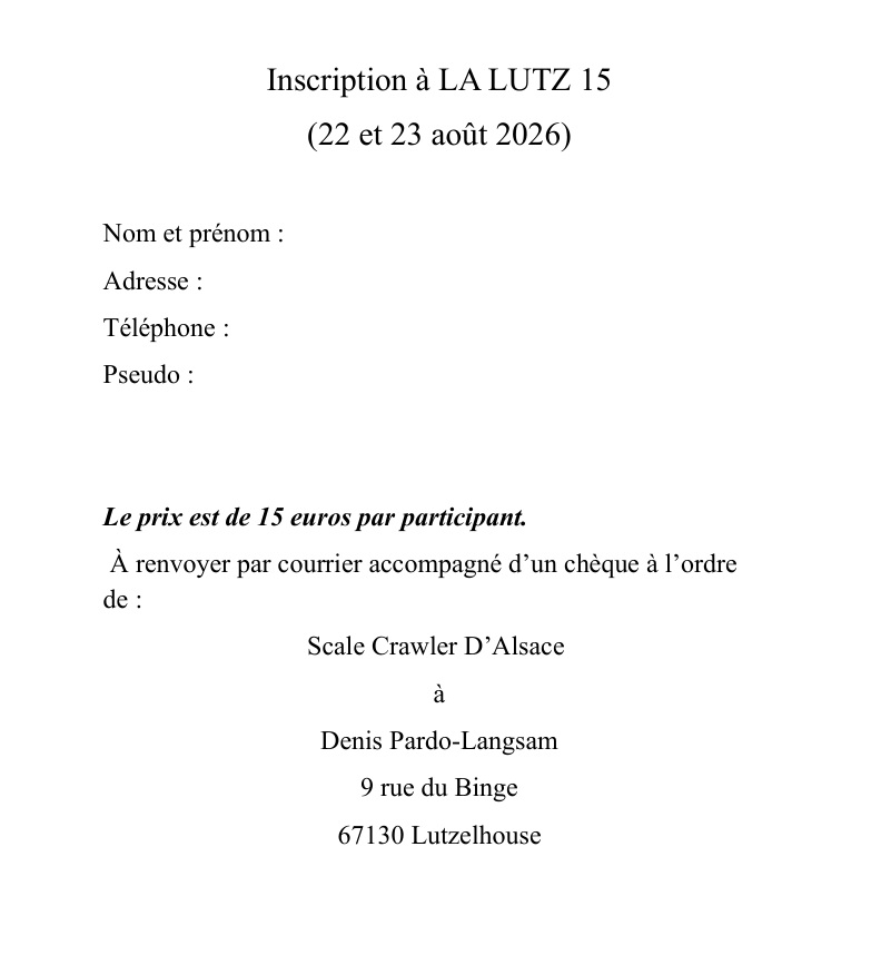 La Lutz 15: le 22-23 Aout 2026 lutzelhouse (67) - photo 2